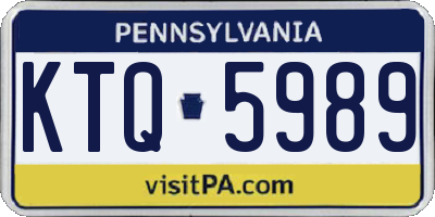 PA license plate KTQ5989
