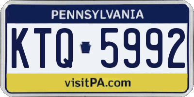 PA license plate KTQ5992
