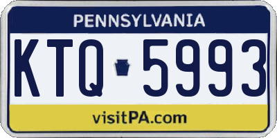 PA license plate KTQ5993