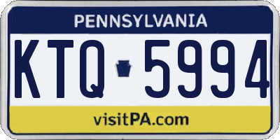 PA license plate KTQ5994