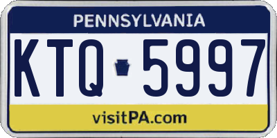 PA license plate KTQ5997