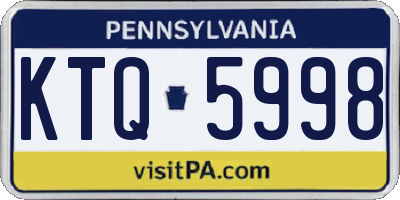 PA license plate KTQ5998
