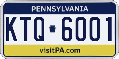PA license plate KTQ6001