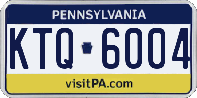 PA license plate KTQ6004