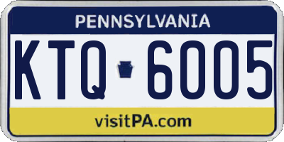 PA license plate KTQ6005