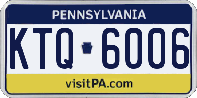 PA license plate KTQ6006