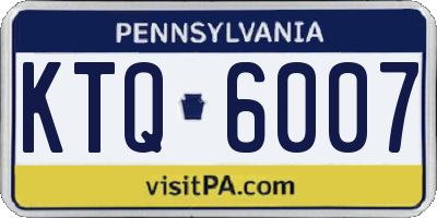 PA license plate KTQ6007