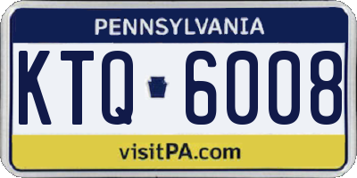 PA license plate KTQ6008