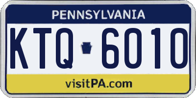 PA license plate KTQ6010