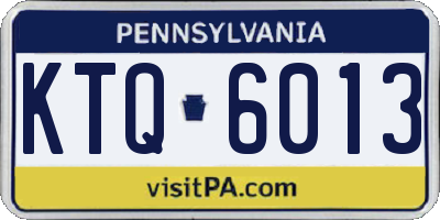 PA license plate KTQ6013