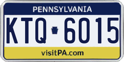 PA license plate KTQ6015