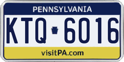 PA license plate KTQ6016