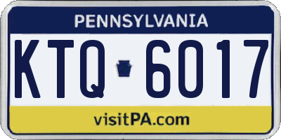 PA license plate KTQ6017