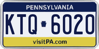 PA license plate KTQ6020