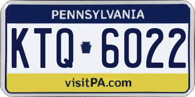 PA license plate KTQ6022