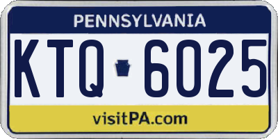 PA license plate KTQ6025
