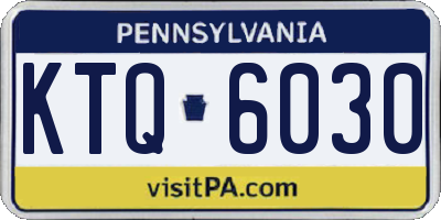 PA license plate KTQ6030