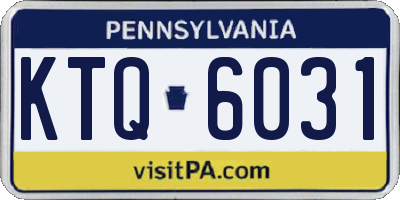 PA license plate KTQ6031