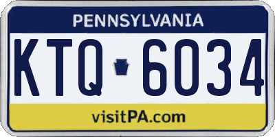 PA license plate KTQ6034