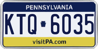 PA license plate KTQ6035