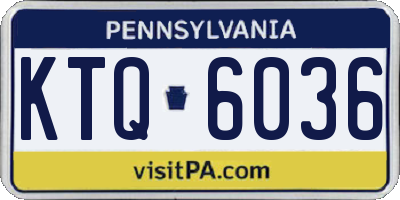 PA license plate KTQ6036