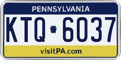 PA license plate KTQ6037