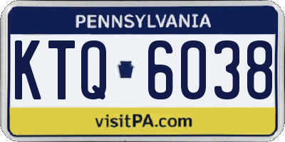 PA license plate KTQ6038