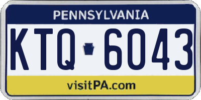 PA license plate KTQ6043