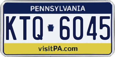 PA license plate KTQ6045