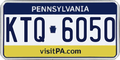 PA license plate KTQ6050