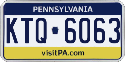 PA license plate KTQ6063