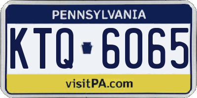PA license plate KTQ6065