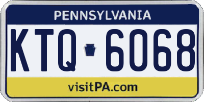 PA license plate KTQ6068