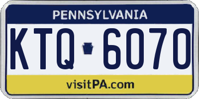 PA license plate KTQ6070