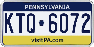 PA license plate KTQ6072