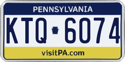 PA license plate KTQ6074