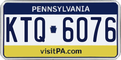 PA license plate KTQ6076