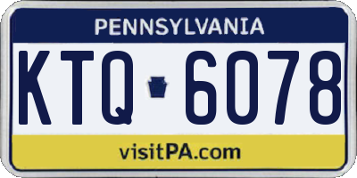 PA license plate KTQ6078