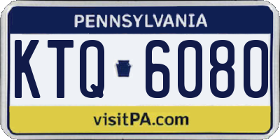 PA license plate KTQ6080