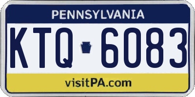 PA license plate KTQ6083