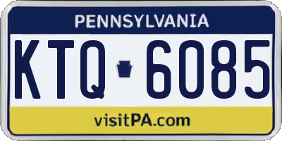 PA license plate KTQ6085