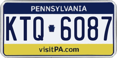 PA license plate KTQ6087
