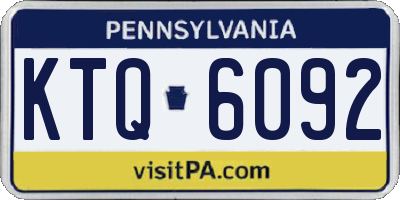 PA license plate KTQ6092