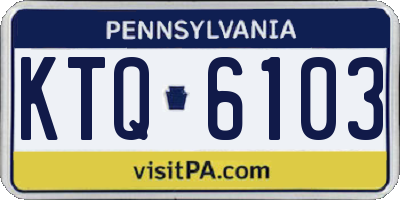 PA license plate KTQ6103