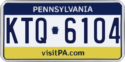 PA license plate KTQ6104