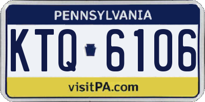 PA license plate KTQ6106