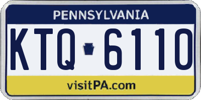 PA license plate KTQ6110
