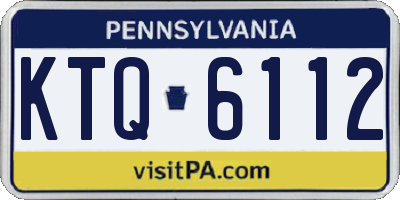 PA license plate KTQ6112