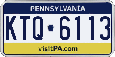 PA license plate KTQ6113