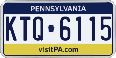 PA license plate KTQ6115